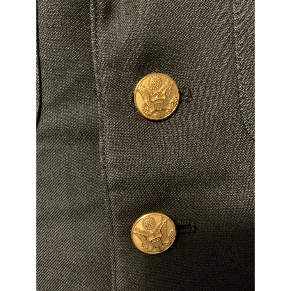 U.S Army Military Green Coat AG-44 Tranport Staff Sargent Patches 1970's